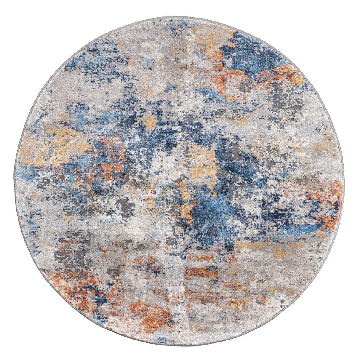 Dywan okrągły nowoczesny Studio 120 cm e-floor Okrągły Przecierka OEKO-TEX wielokolorowy