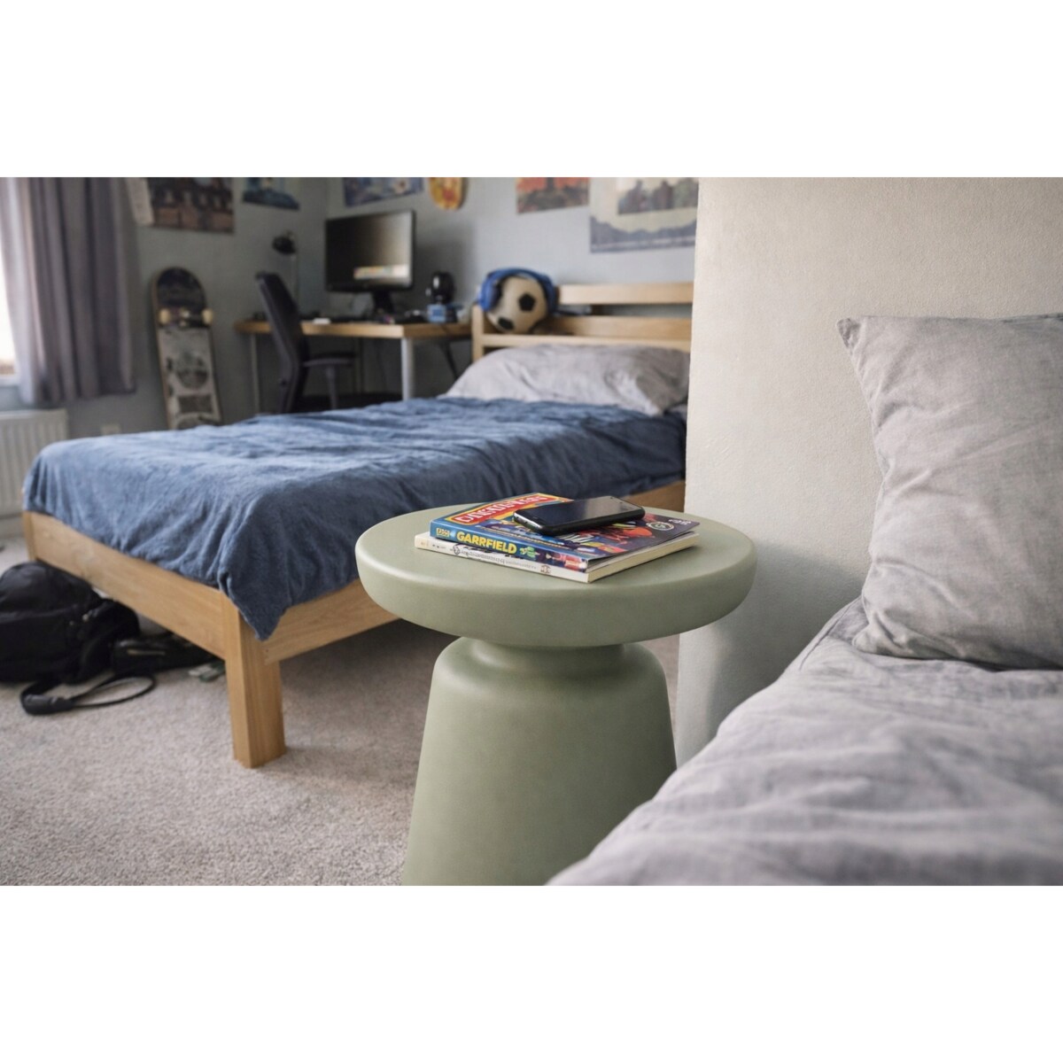 Stolik Kawowy LUMI Plastikowy ZIELONY Nowoczesny DESIGN Stolik Nocny