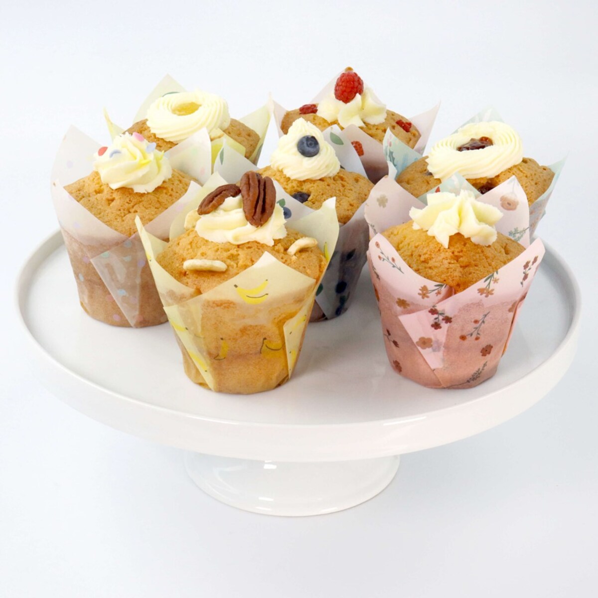 PME Papilotki tulipanowe do muffinek - motyw maliny (24 sztuki)