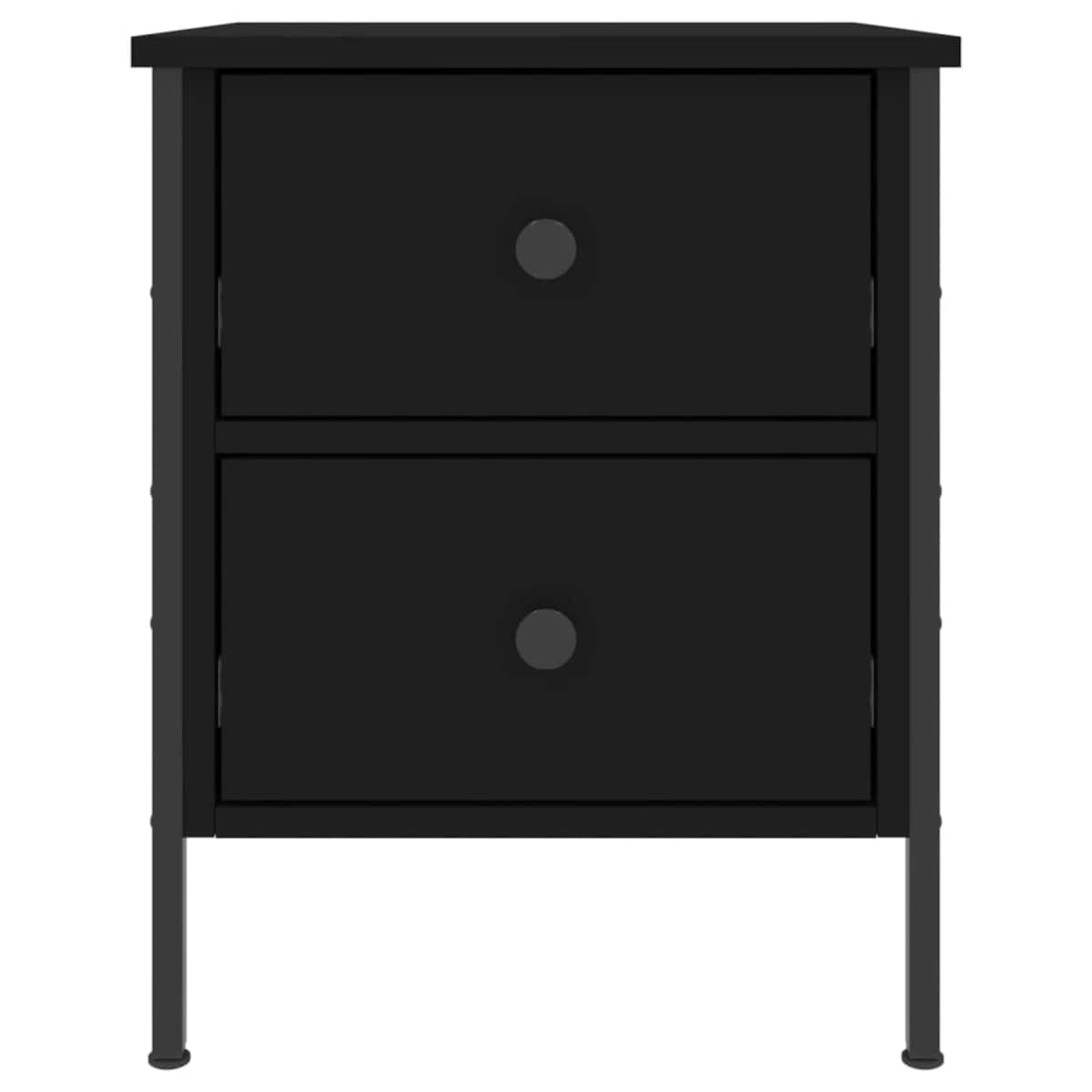 vidaXL Szafka nocna, czarna, 40x42x50 cm, materiał drewnopochodny