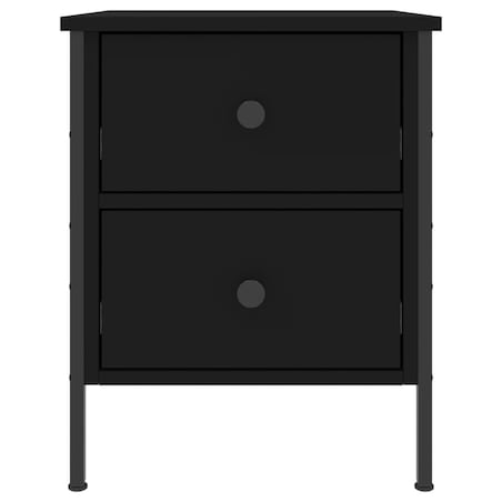 vidaXL Szafka nocna, czarna, 40x42x50 cm, materiał drewnopochodny