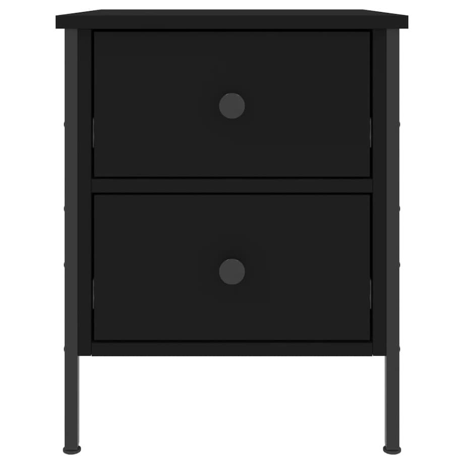 vidaXL Szafka nocna, czarna, 40x42x50 cm, materiał drewnopochodny