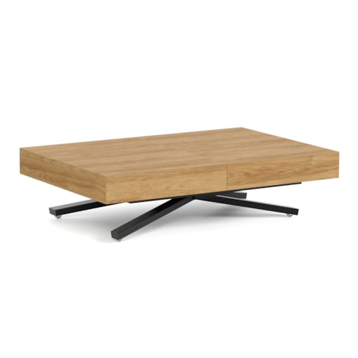 Ławostół Nowoczesny SIENNA, nogi X - Dąb Hikora Naturalny