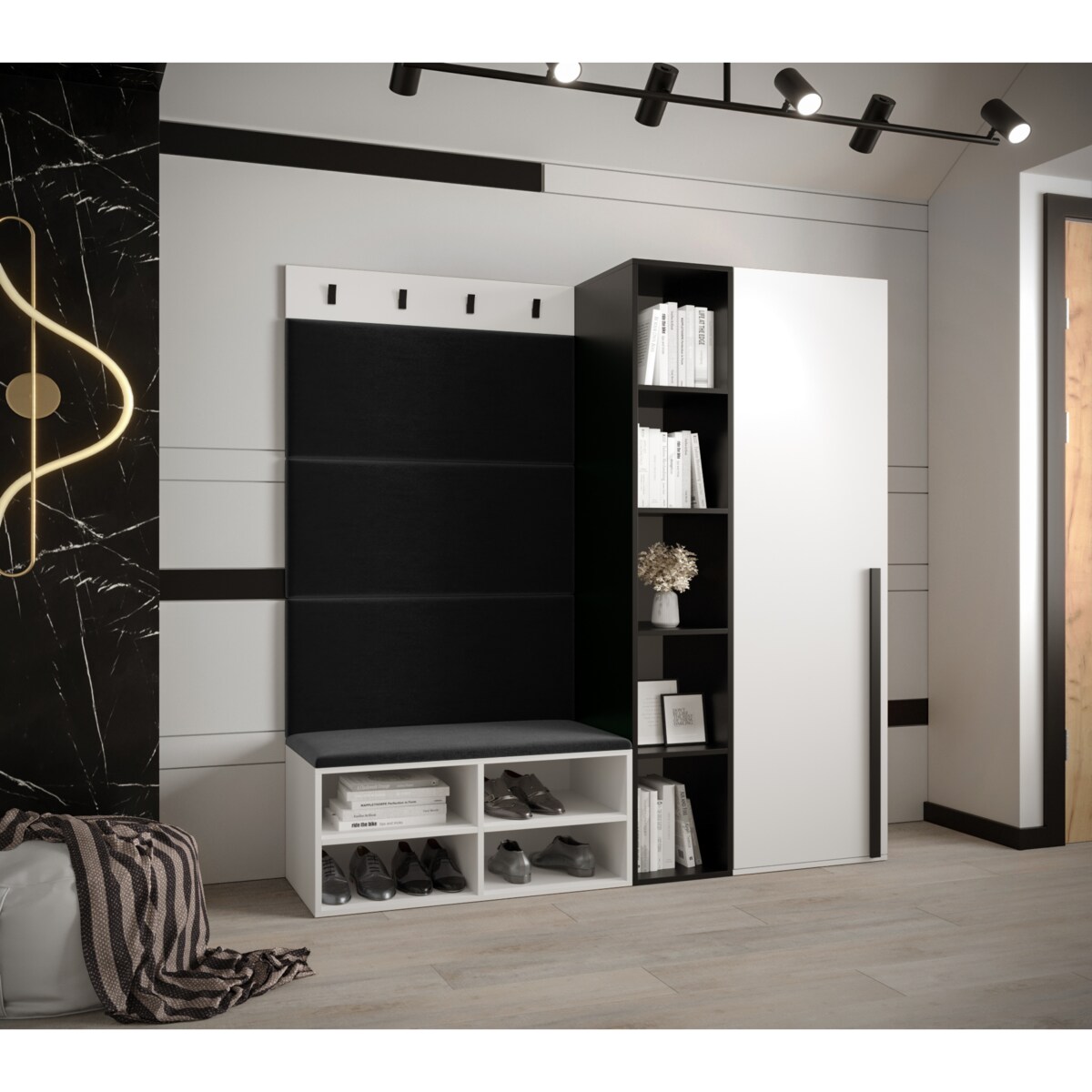 Garderoba do przedpokoju Abiks MIRO 1 biały+manila18