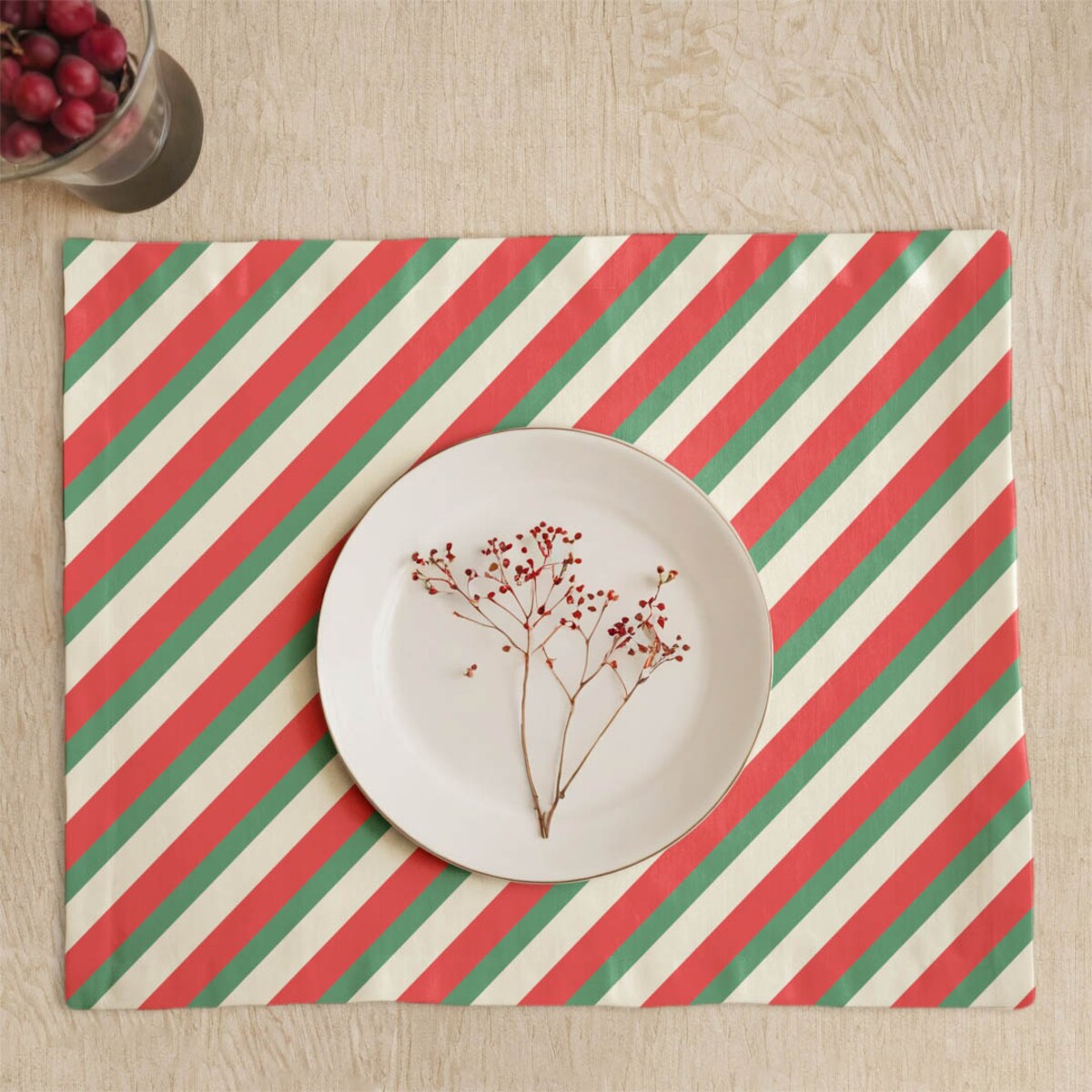 Podkładki świąteczne - Kolorowe pasy