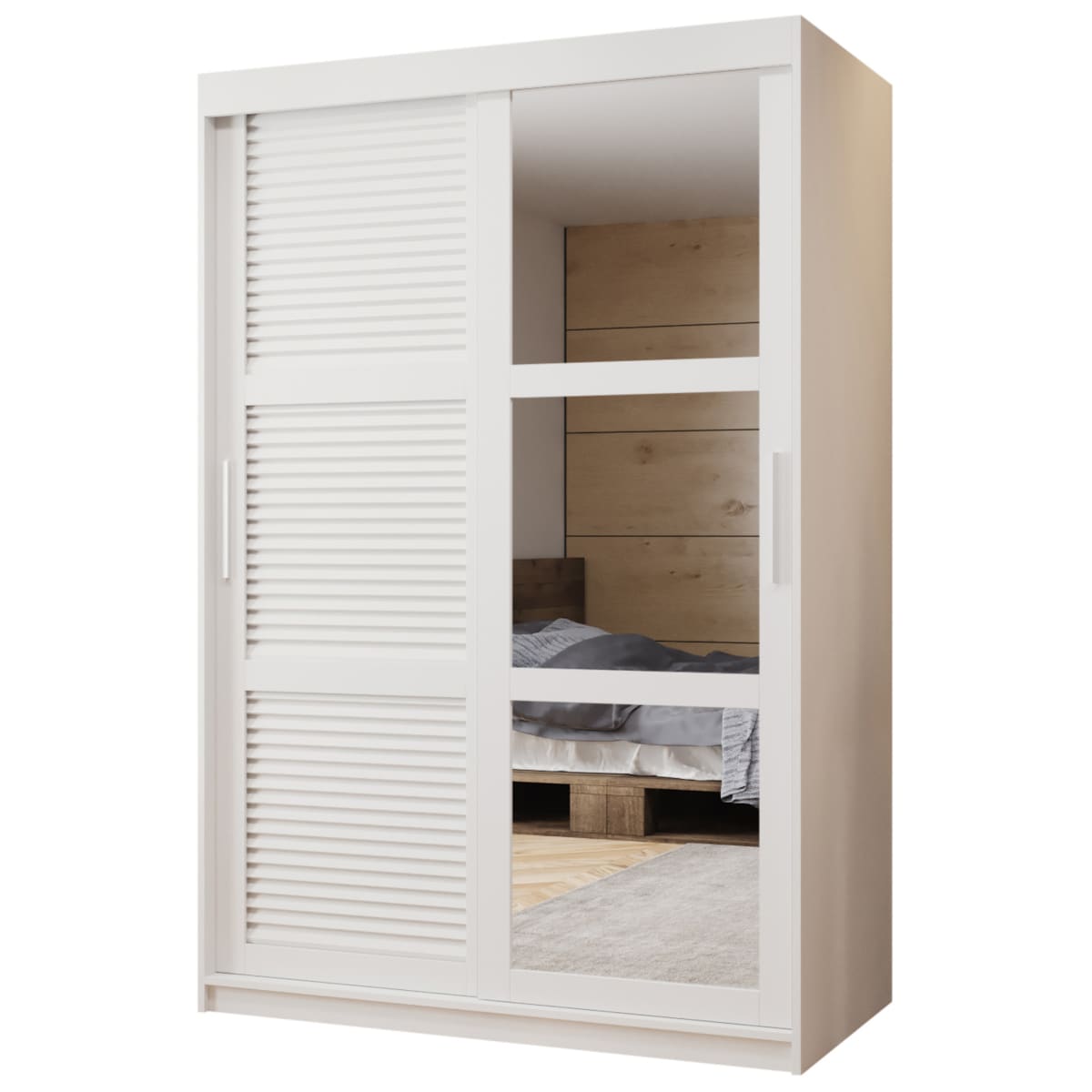 Szafa przesuwna Garderoba ŻALUZJA 2 120 biały