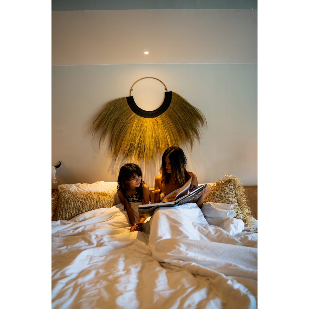 DEKORACJA ŚCIENNA TRAWA MORSKA NATURALNA