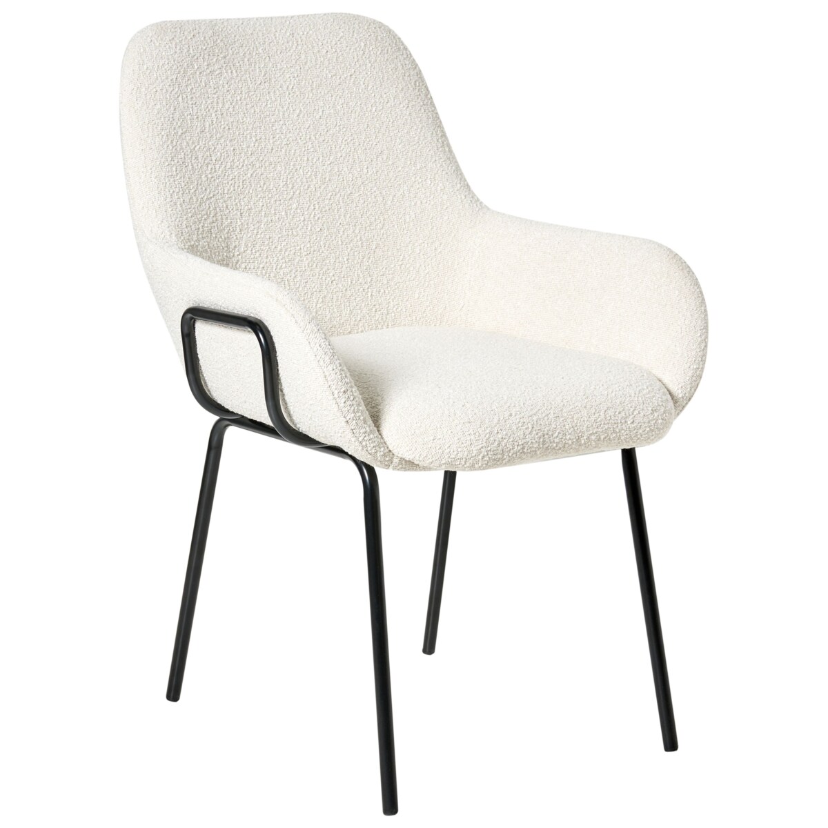 Krzesło do jadalni ALGONA Boucle Złamana biel