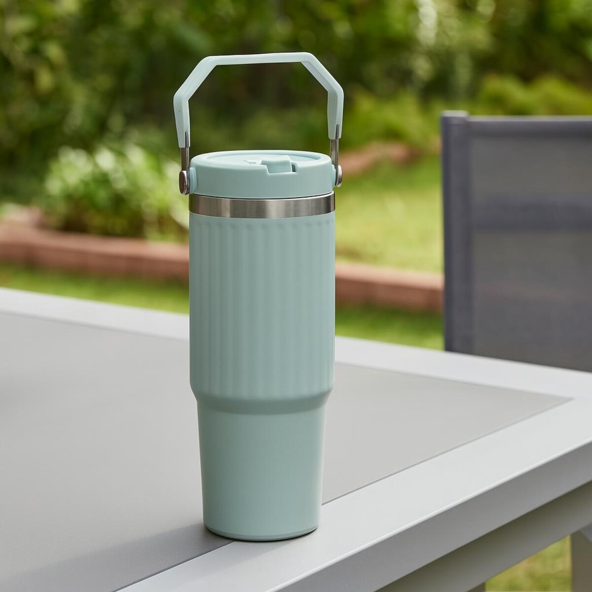 Termos stalowy z uchwytem VARMÖ, 900 ml