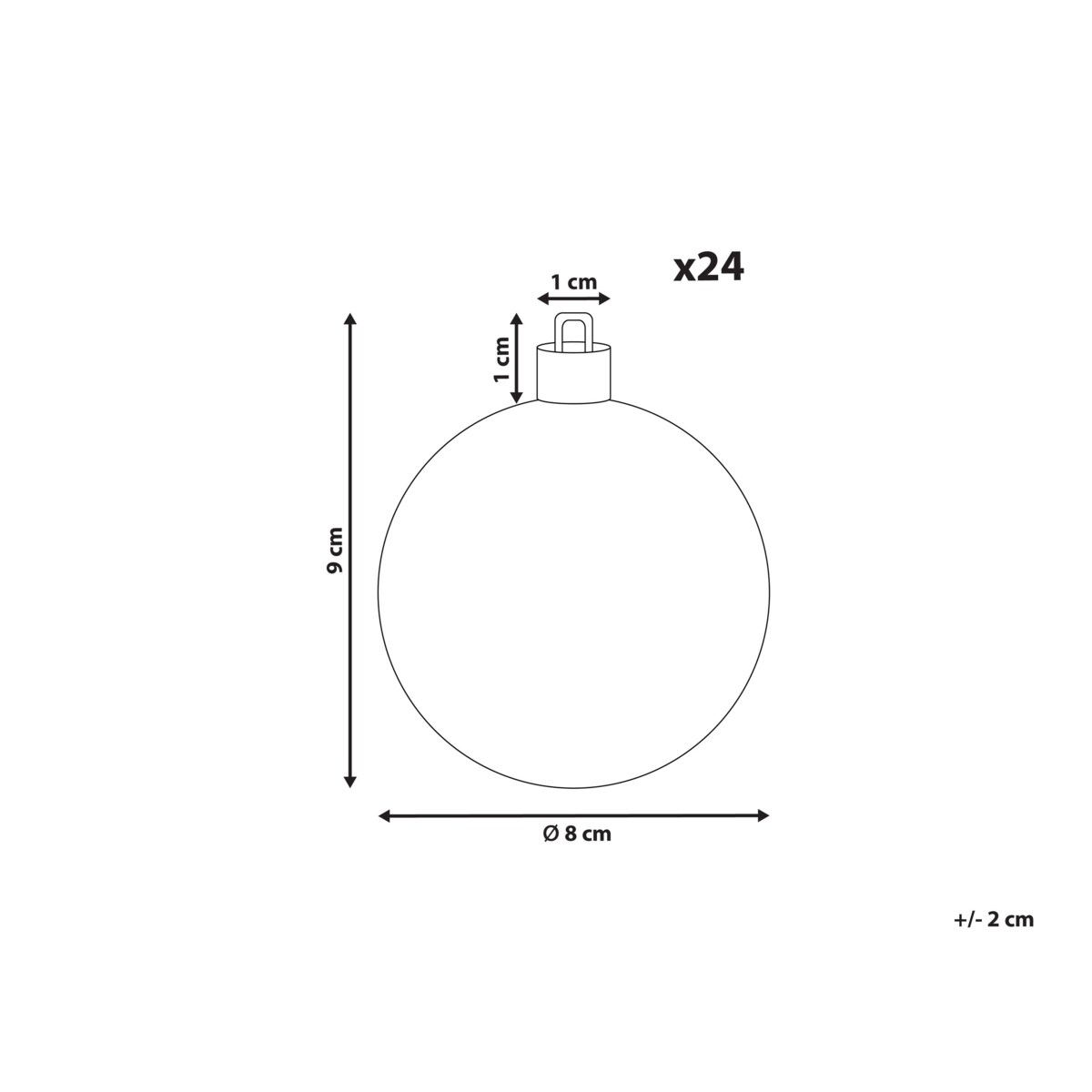 Zestaw 24 bombek ASNEN Fioletowy