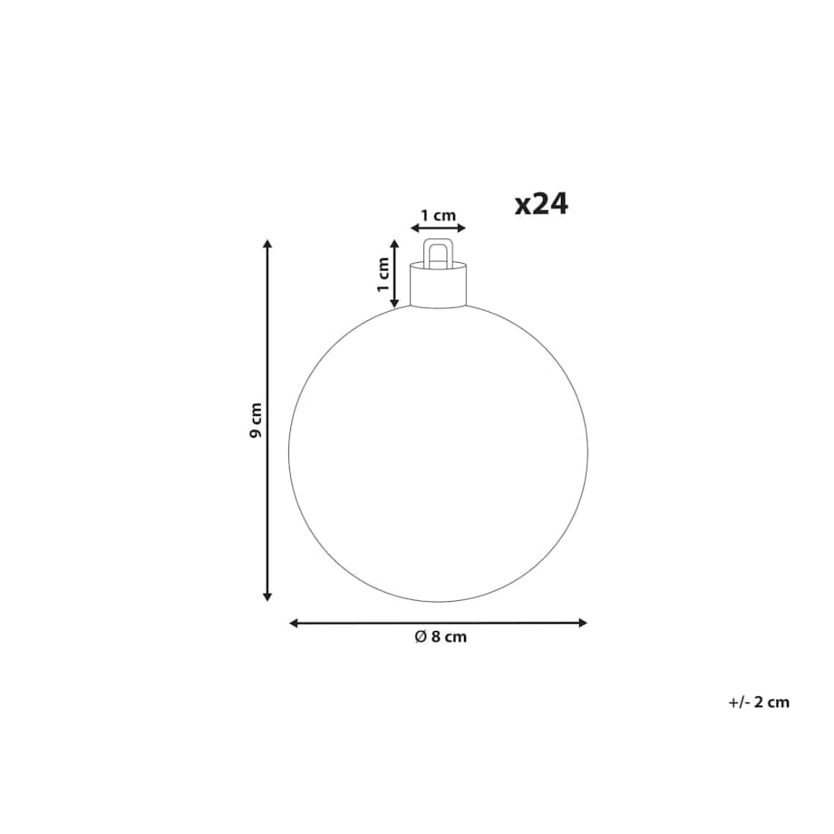 Zestaw 24 bombek ASNEN Fioletowy