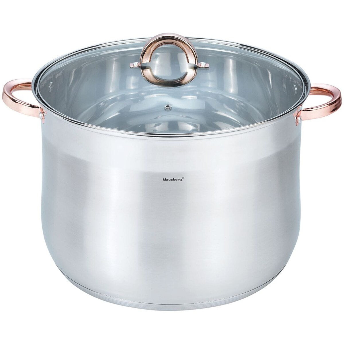 Garnek stalowy gastronomiczny duży 22.4L 34cm Rose Gold KLAUSBERG