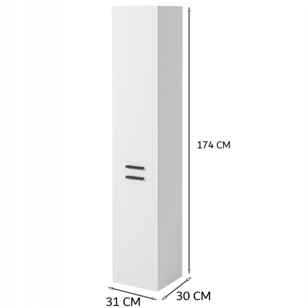 Szafka łazienkowa biała wysoka nowoczesna