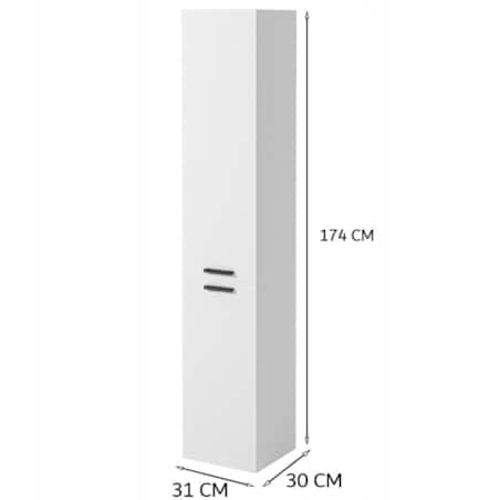 Szafka łazienkowa biała wysoka nowoczesna