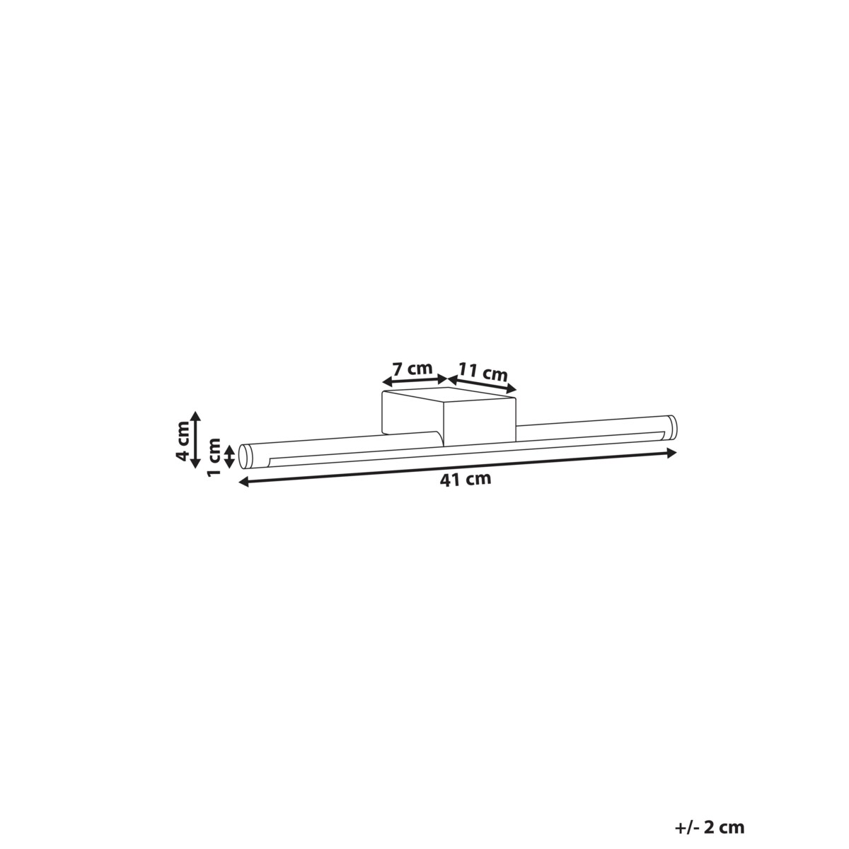 Kinkiet LED obrazowy/łazienkowy CASAL Metal Czarny