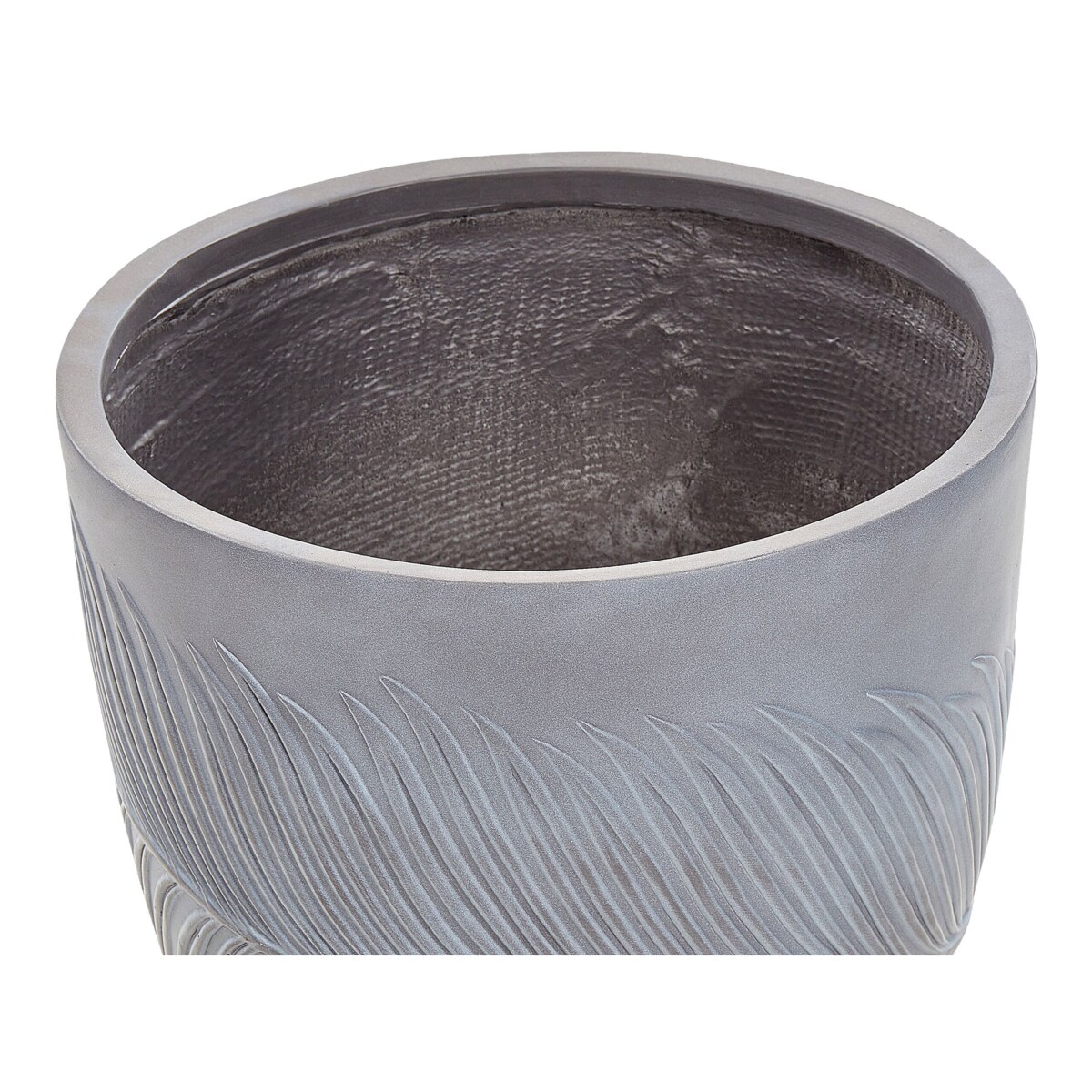 Doniczka okrągła 42 x 42 x 40 cm szara FTERO
