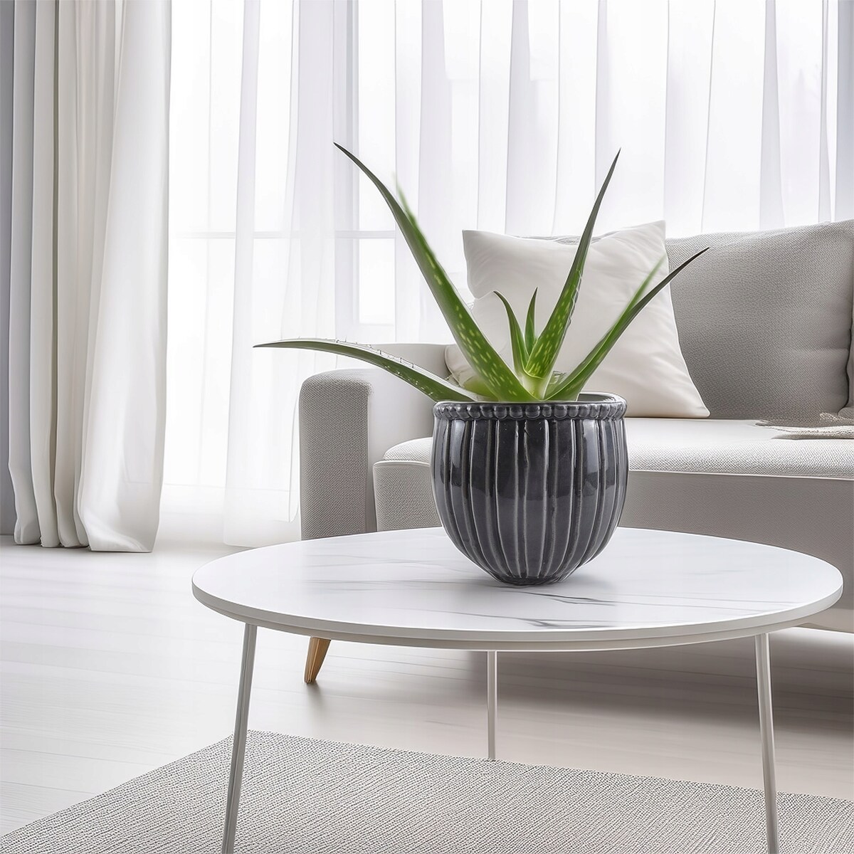 DONICZKA SKANDYNAWSKA 21cm duża na bonsai aloes donica osłonka boho