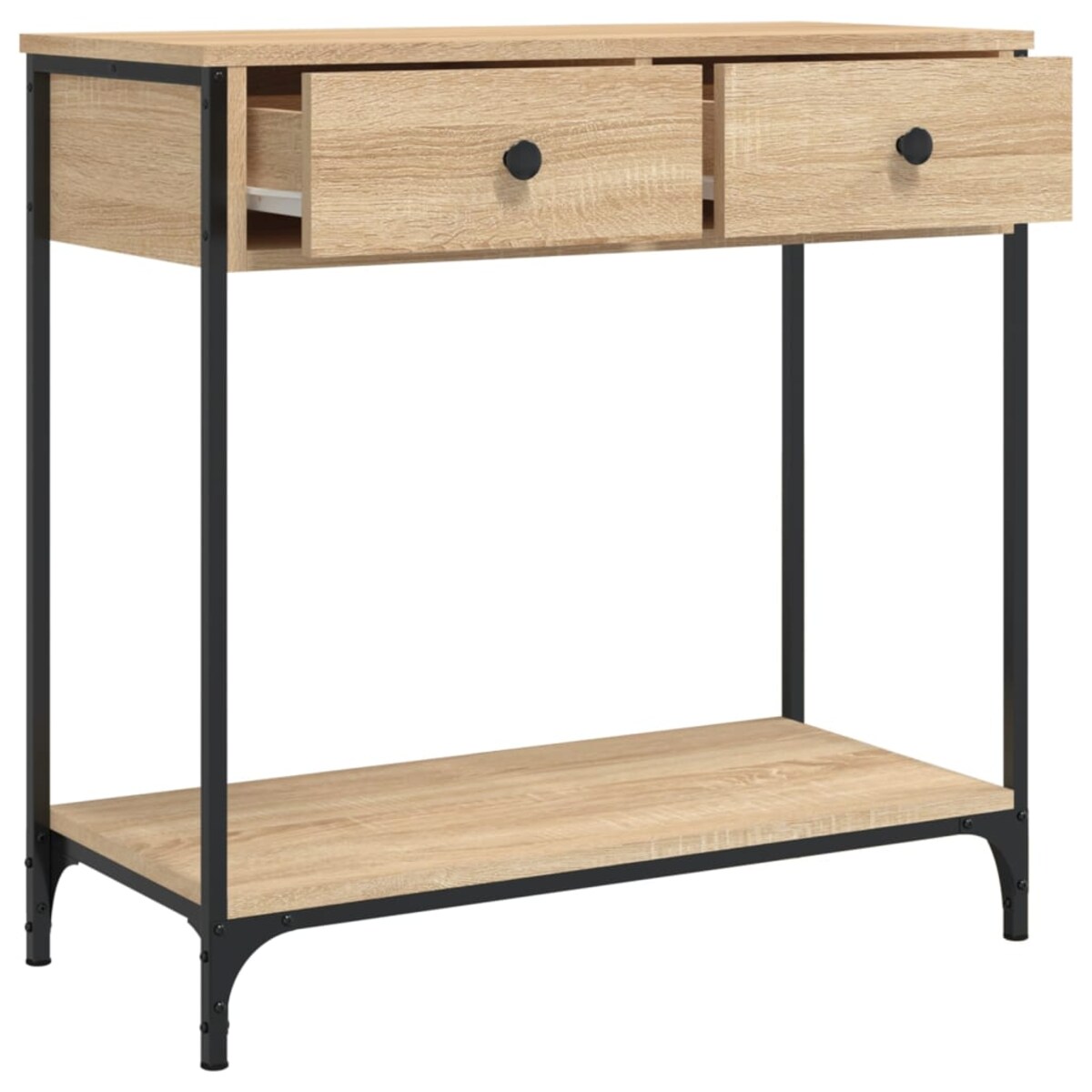 vidaXL Stolik konsolowy, dąb sonoma, 75x34,5x75 cm