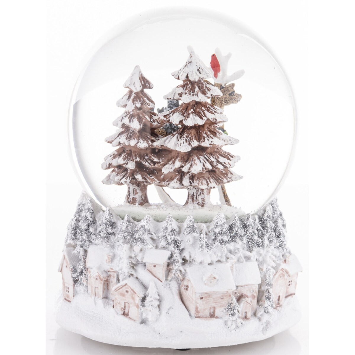 Szklana kula śnieżna z pozytywką 13,5x11x11 cm RENNA NELLA FORESTA