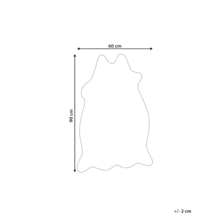 Dywan ekoskóra czarny 60 x 90 cm NAMBUNG