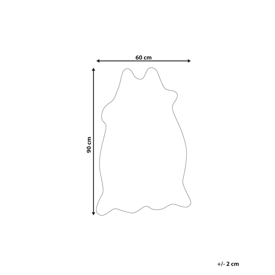 Dywan ekoskóra czarny 60 x 90 cm NAMBUNG