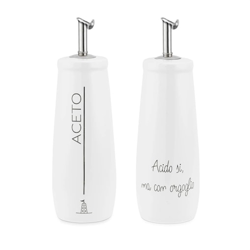 LA PORCELLANA BIANCA GLI ONESTI Butelka na ocet 250 ml