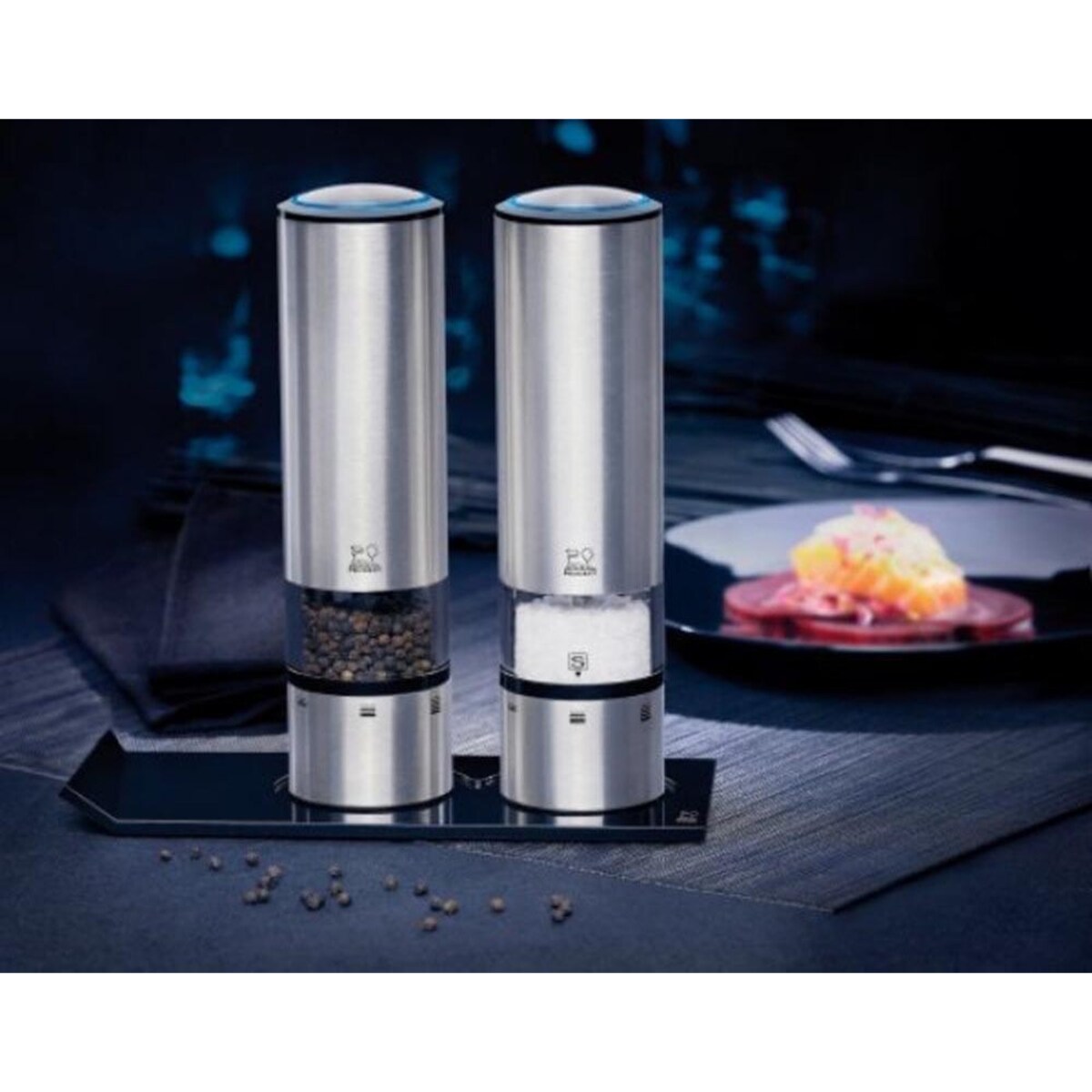 Zestaw młynków elektrycznych do soli i pieprzu Elis Sense Duo, 14 cm, Peugeot