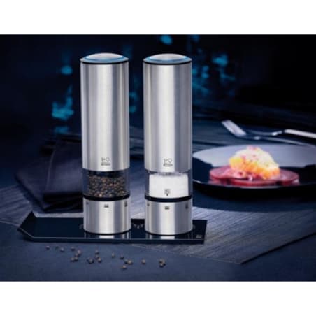 Zestaw młynków elektrycznych do soli i pieprzu Elis Sense Duo, 14 cm, Peugeot