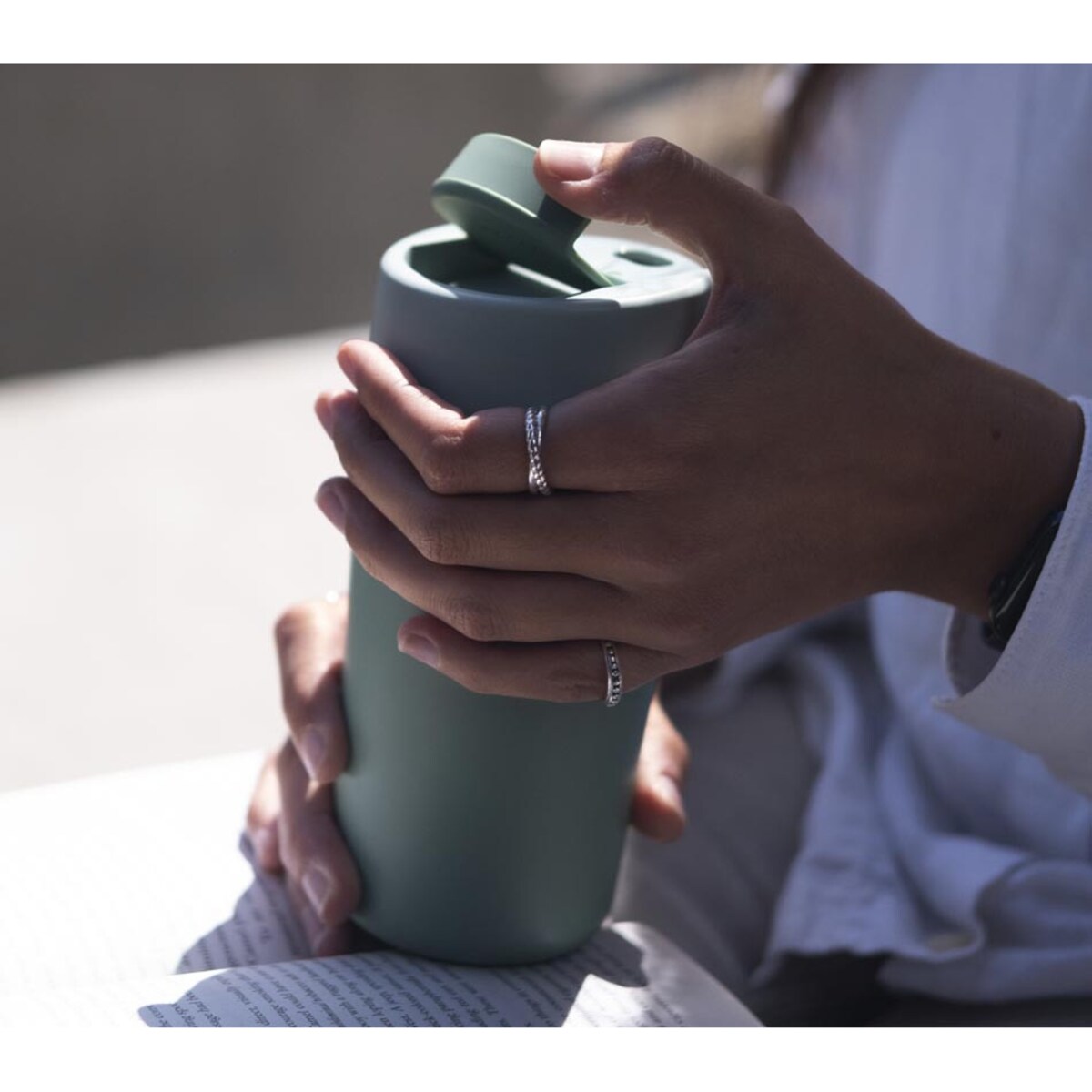 Kubek podróżny miętowy Sipp, 454 ml, Joseph Joseph