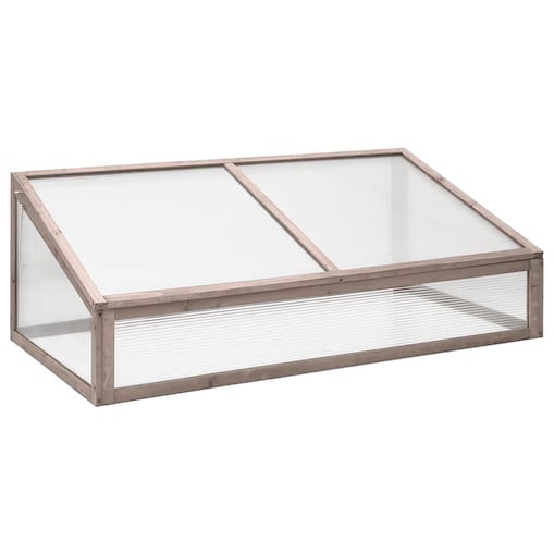 vidaXL Inspekt, szary, 110x58,5x39 cm, drewno jodłowe