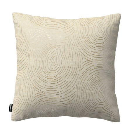 Poszewka Kinga na poduszkę 43x43 beżowo-złoty wzór