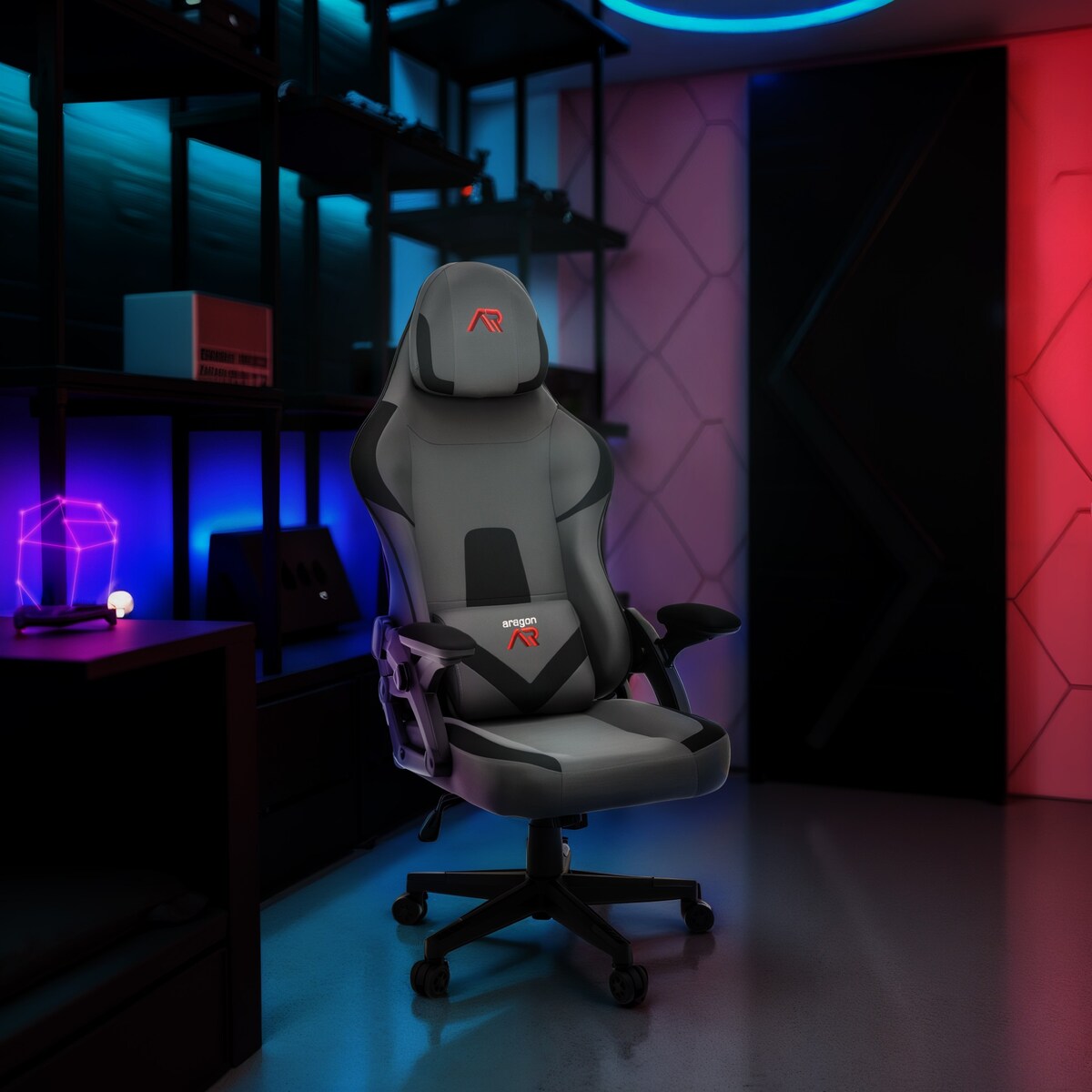 Fotel gamingowy regulowany Aragon biurowy dla GRACZA obrotowy krzesło
