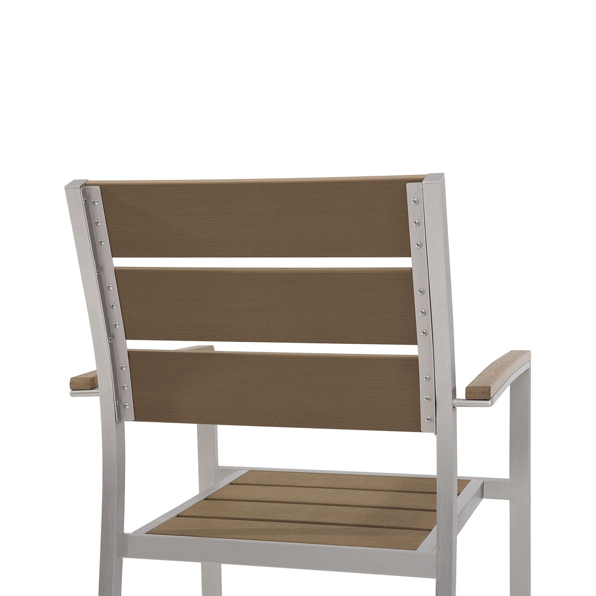 Zestaw 6 krzeseł ogrodowych brązowy VERNIO