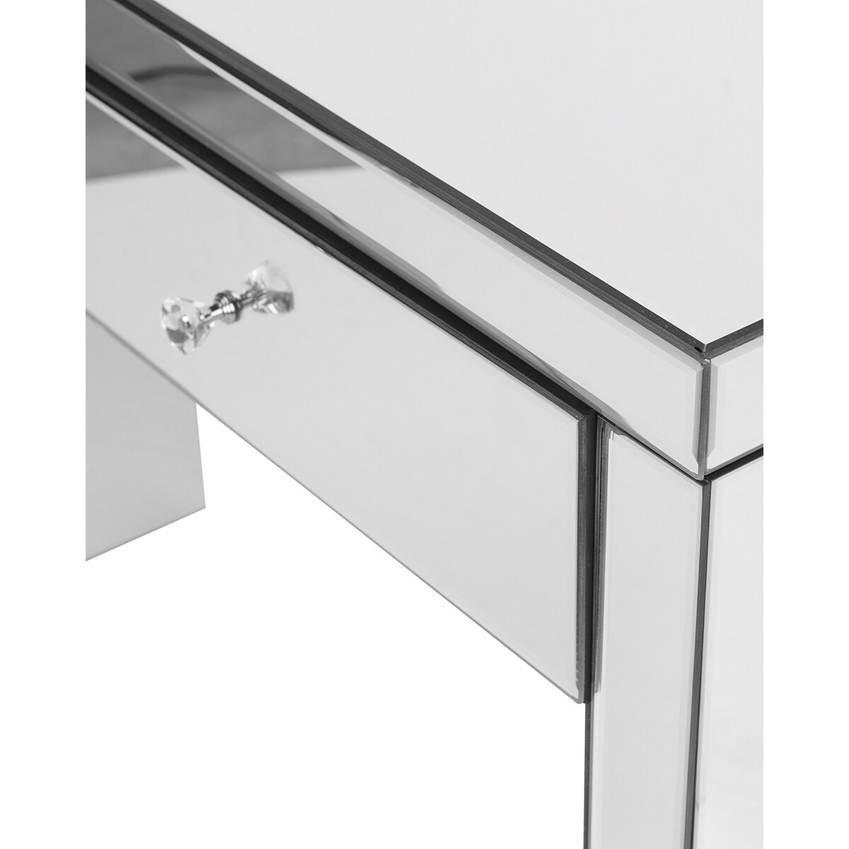 Konsola 2 szuflady lustrzana srebrna MARLE