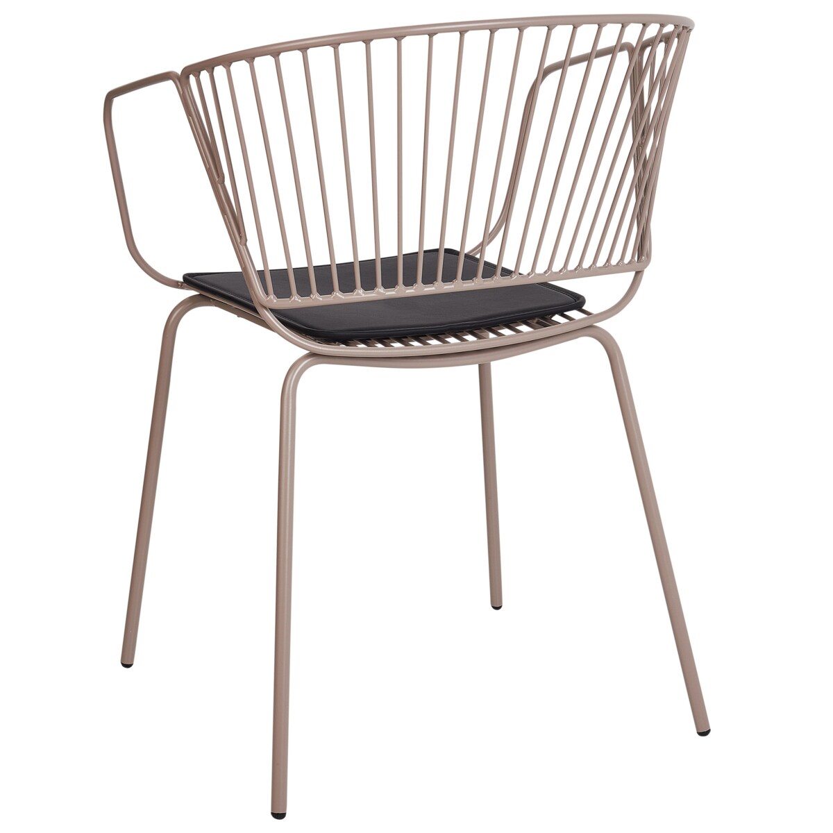 Zestaw 2 metalowych krzeseł do jadalni beżowy RIGBY