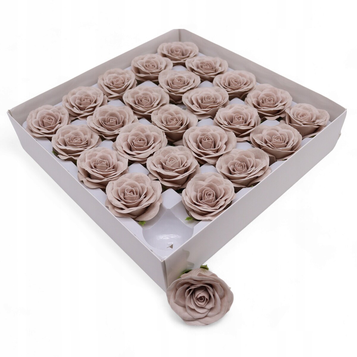 KWIATY MYDLANE JAK ŻYWA RÓŻA do bukietu UPOMINEK KOBIET mamy BOX vintage