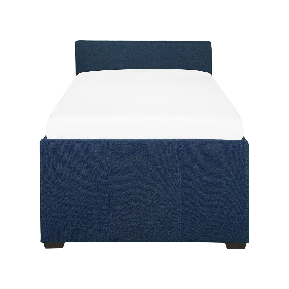 Łóżko wysuwane tapicerowane 90 x 200 cm niebieskie MARMANDE