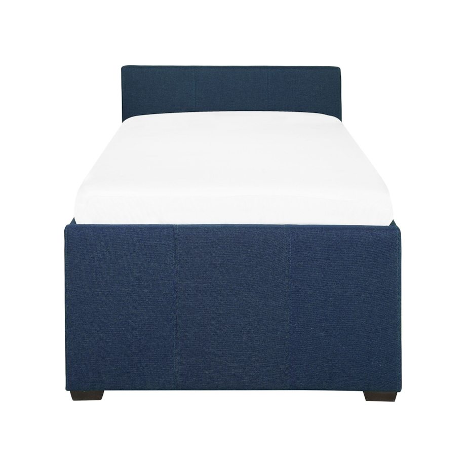 Łóżko wysuwane tapicerowane 90 x 200 cm niebieskie MARMANDE