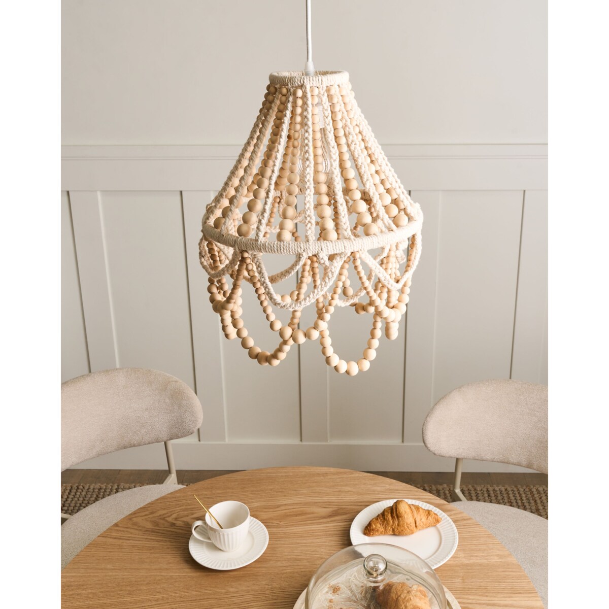 Żyrandol MENIK Drewno Jasnobrązowy