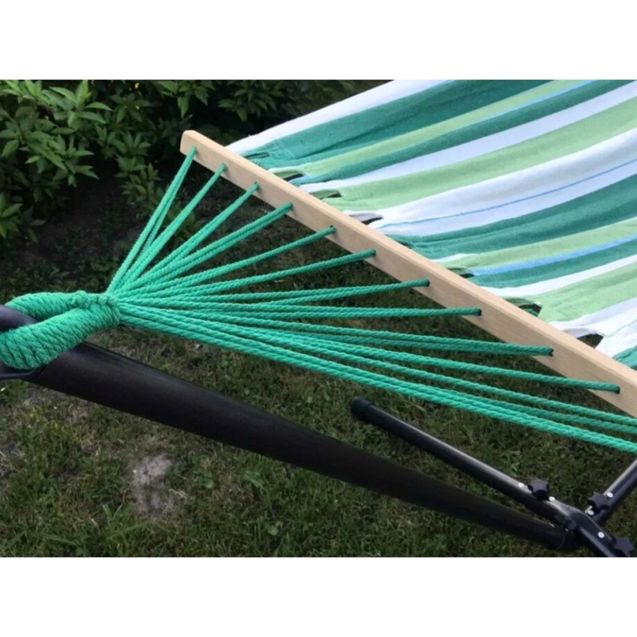 Hamak Ogrodowy Ze Stelażem 260X150 Z Pokrowcem Do 200 Kg Duży Mocny Pałąk