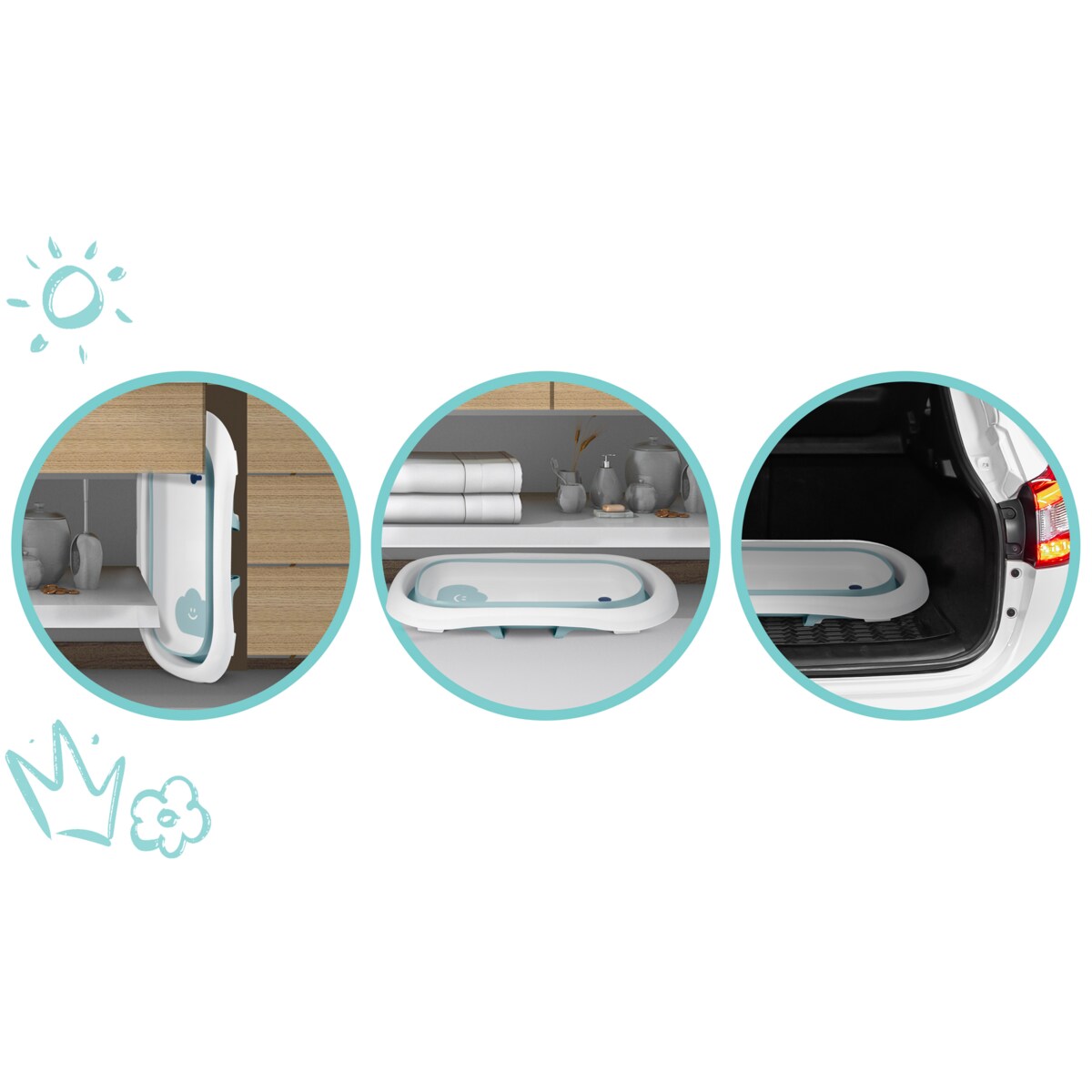 Wanienka składana dla dziecka z termometrem Ricokids