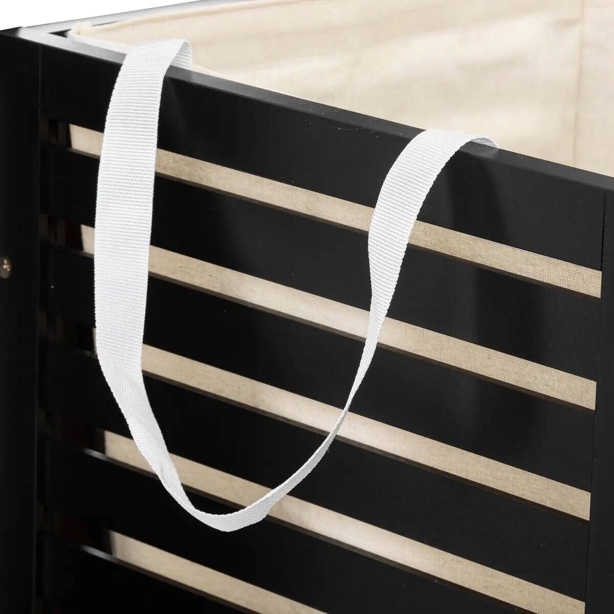 Kosz na bieliznę Sicela bambusowy, 40 x 40 x 58 cm