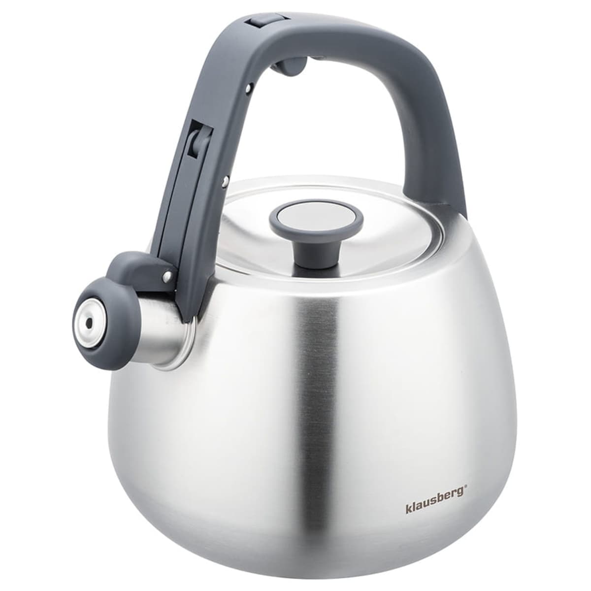 Czajnik stalowy na gaz 2.5L indukcja srebrny satynowy KLAUSBERG