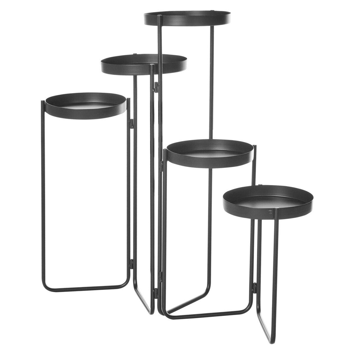 Stojak na kwiaty NANTEN Metal 80 cm Czarny