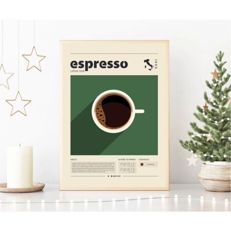Poster Story, Plakat, Obraz - Kubek Espresso, wymiary 50 x 70 cm