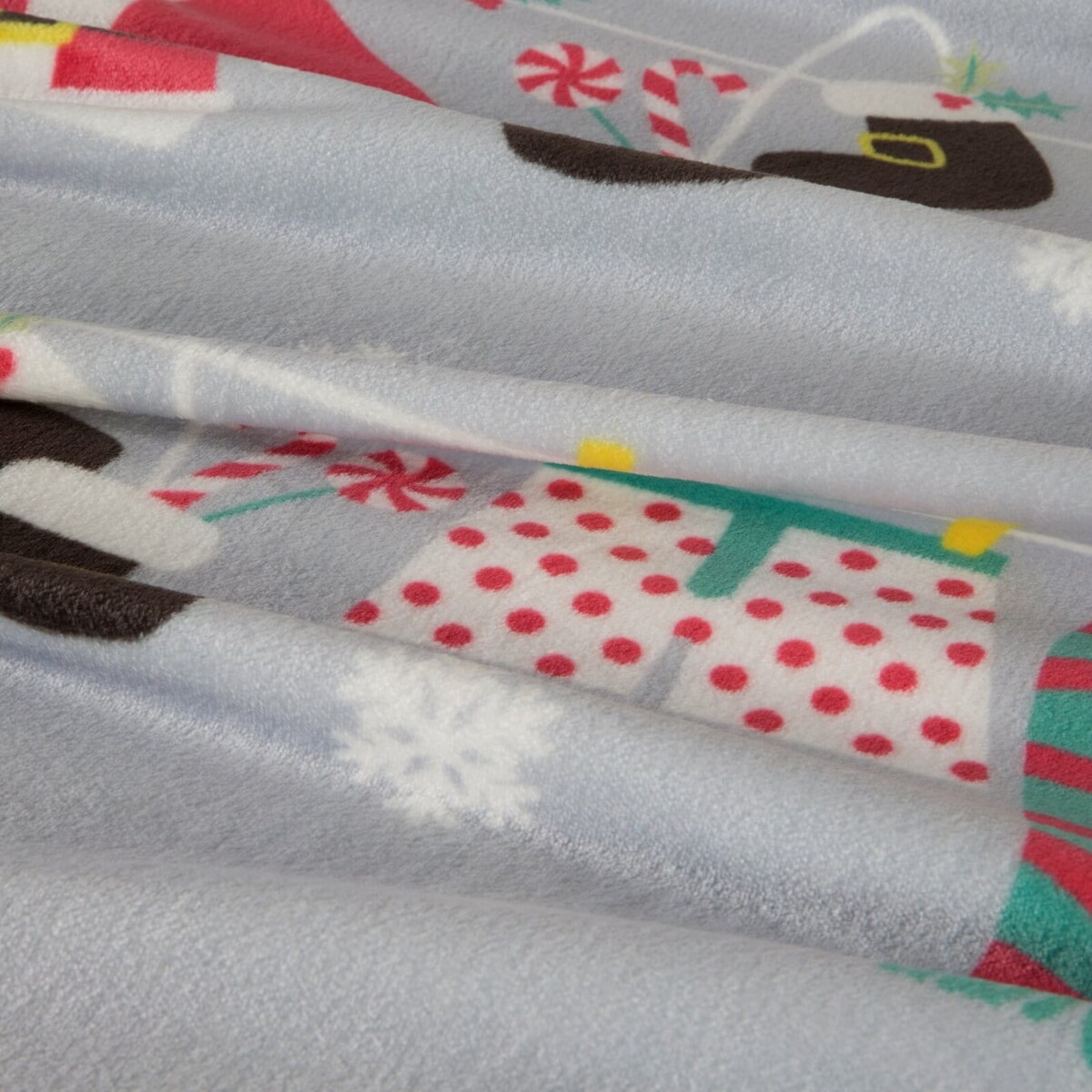 Miękki koc świąteczny 150x200 cm, szary
