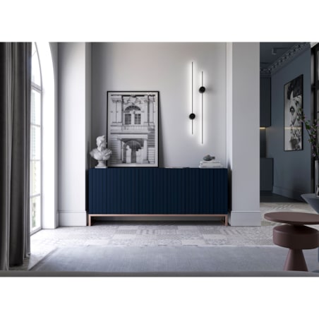 Komoda RTV Glamour Szafka RTV Granatowy MAT 168 cm