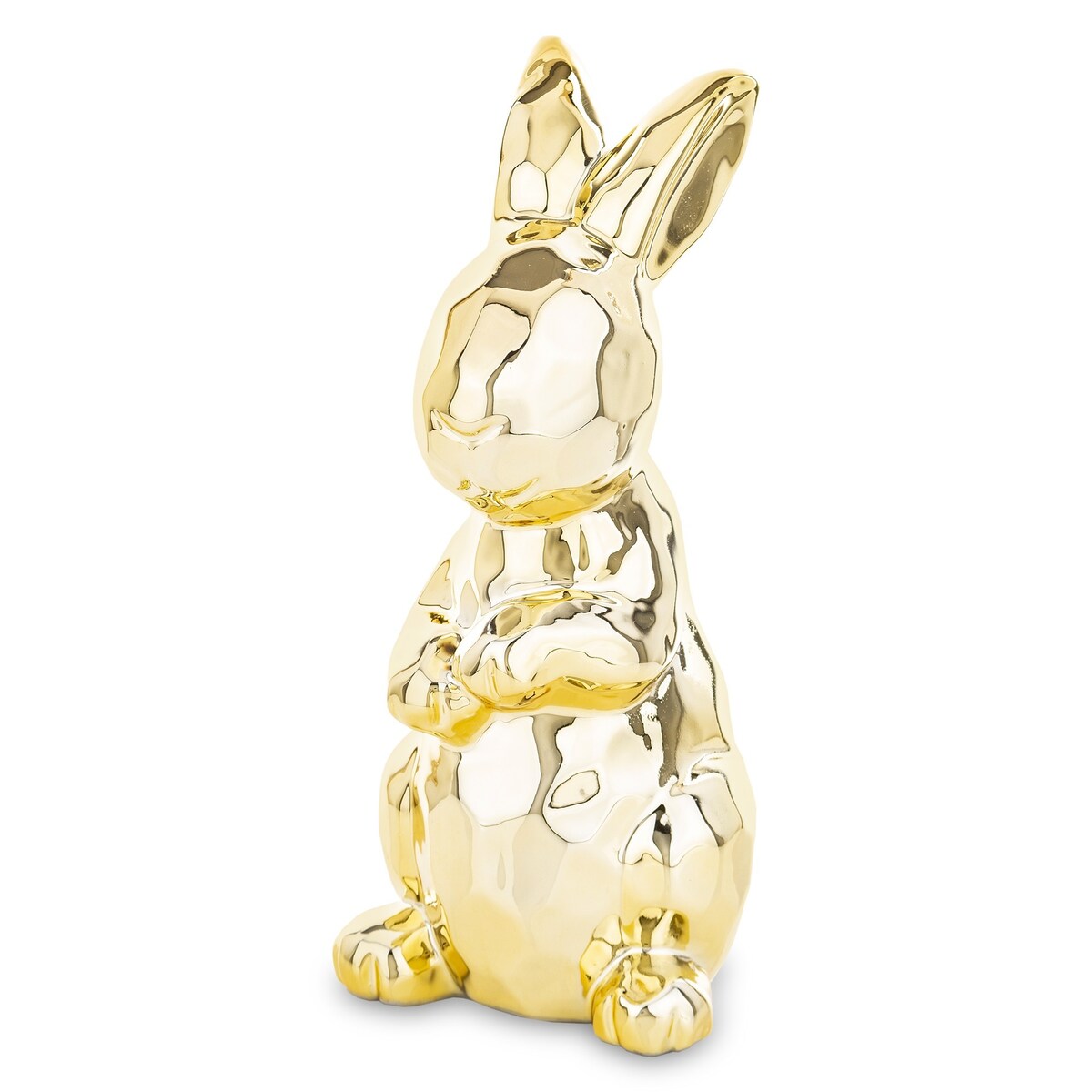 Dekoracja - złota figurka królika 14,5x6x7 cm CONIGLIO DORATO - II