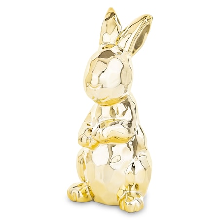 Dekoracja - złota figurka królika 14,5x6x7 cm CONIGLIO DORATO - II
