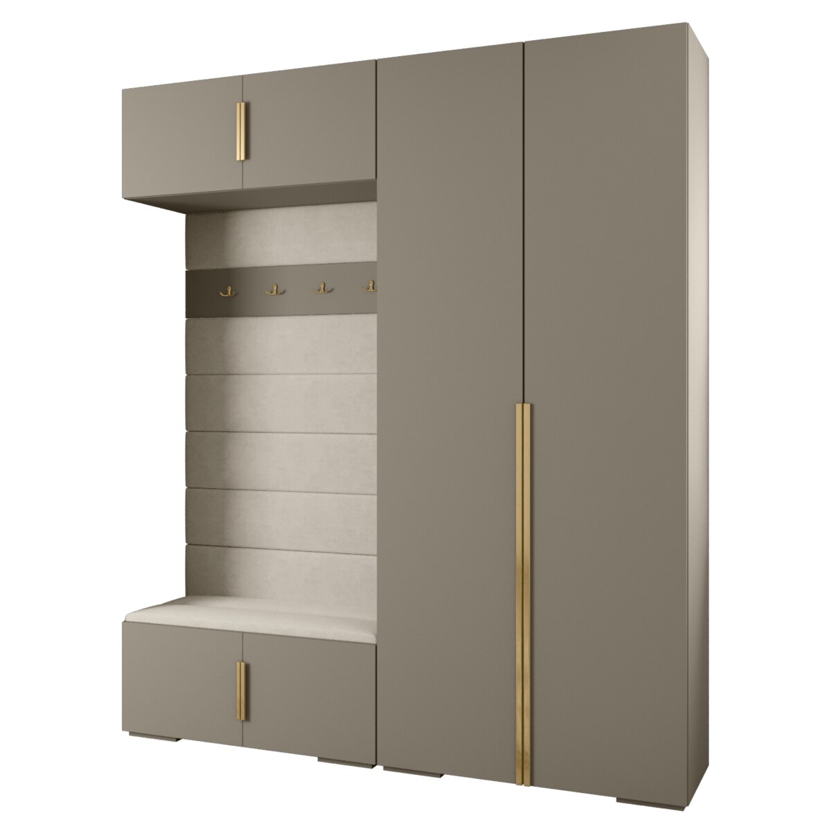 Garderoba do przedpokoju INOVA 1 Z18 kaszmir+złoty+manila02